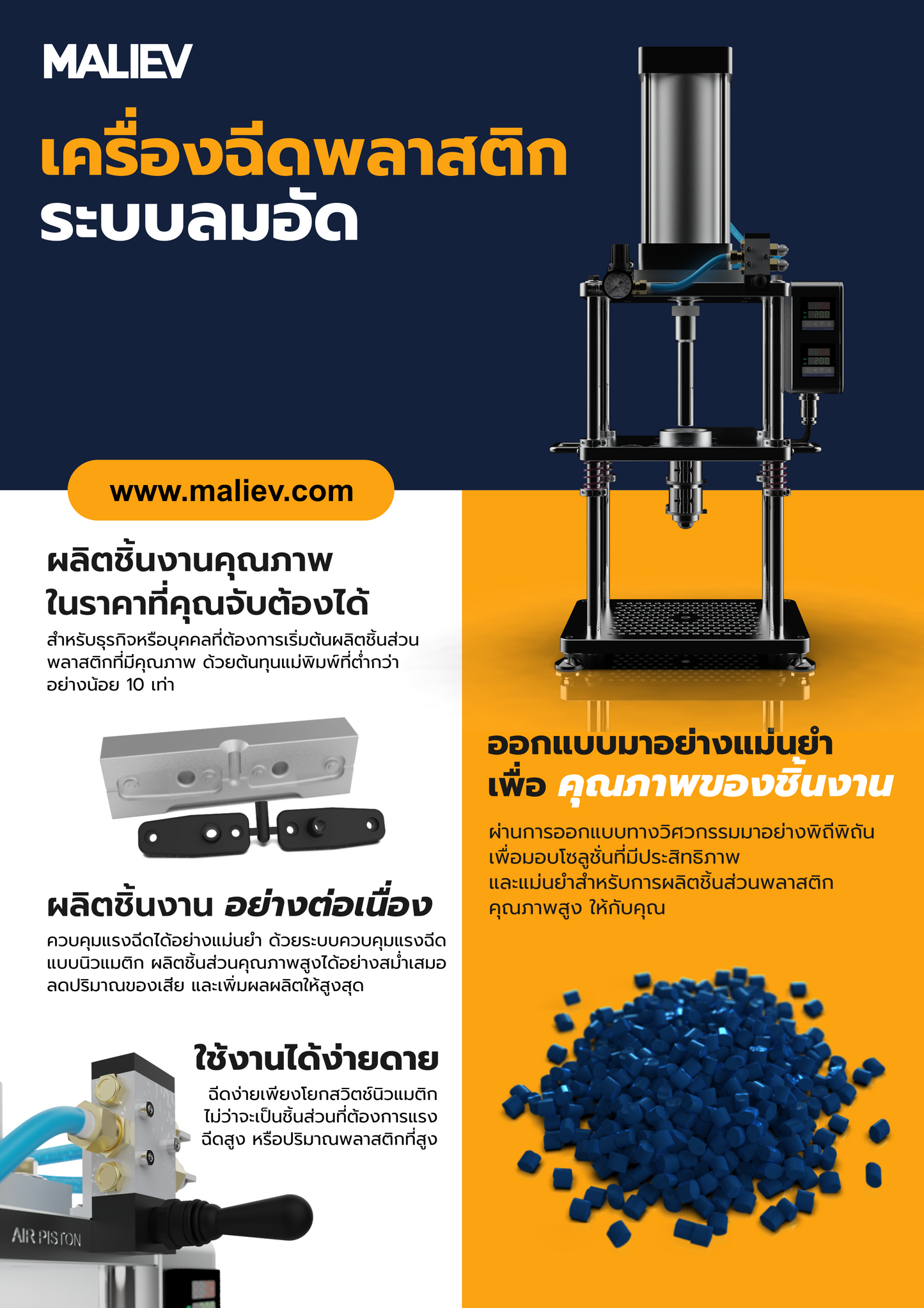 เครื่องฉีดพลาสติกขนาดเล็ก (กระบอก 30 กรัม)
