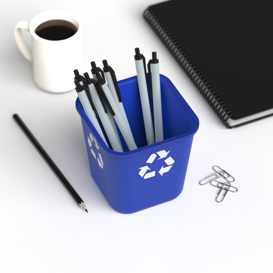 EcoQueue ถังรีไซเคิลกระดาษสำหรับโต๊ะทำงานและเคาน์เตอร์จัดคิว