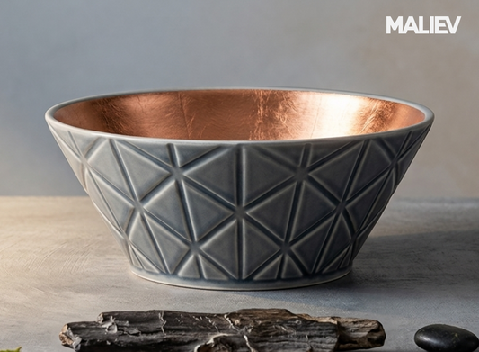 Geometric Triangle Pattern Bowl (3D Model files)