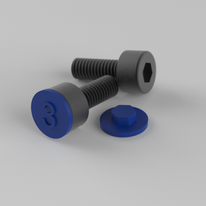 DIN912/ISO 4762 Hex Socket Screw Head Covers - Polypropylene