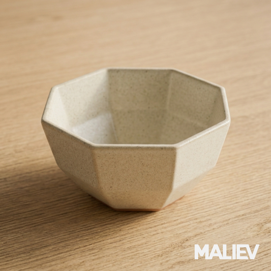 Modern Geometric Octagonal Ceramic Bowl (3D Model files)