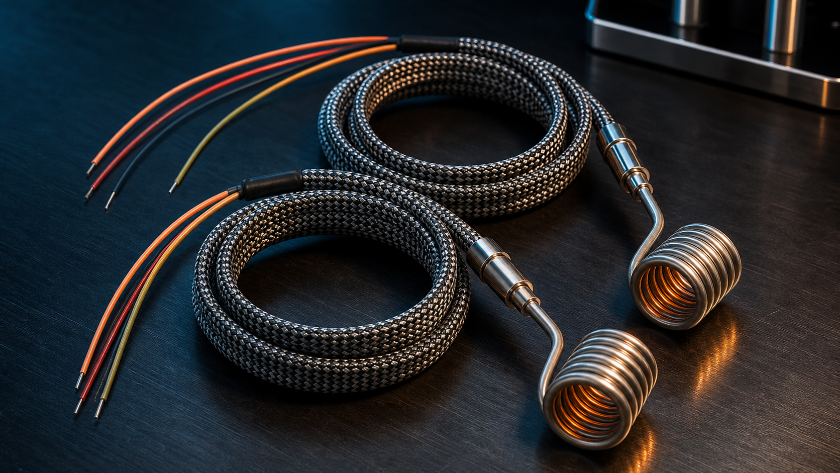 Coiled hot runner heater elements for Pneumatic Injection Molding Machine 50g