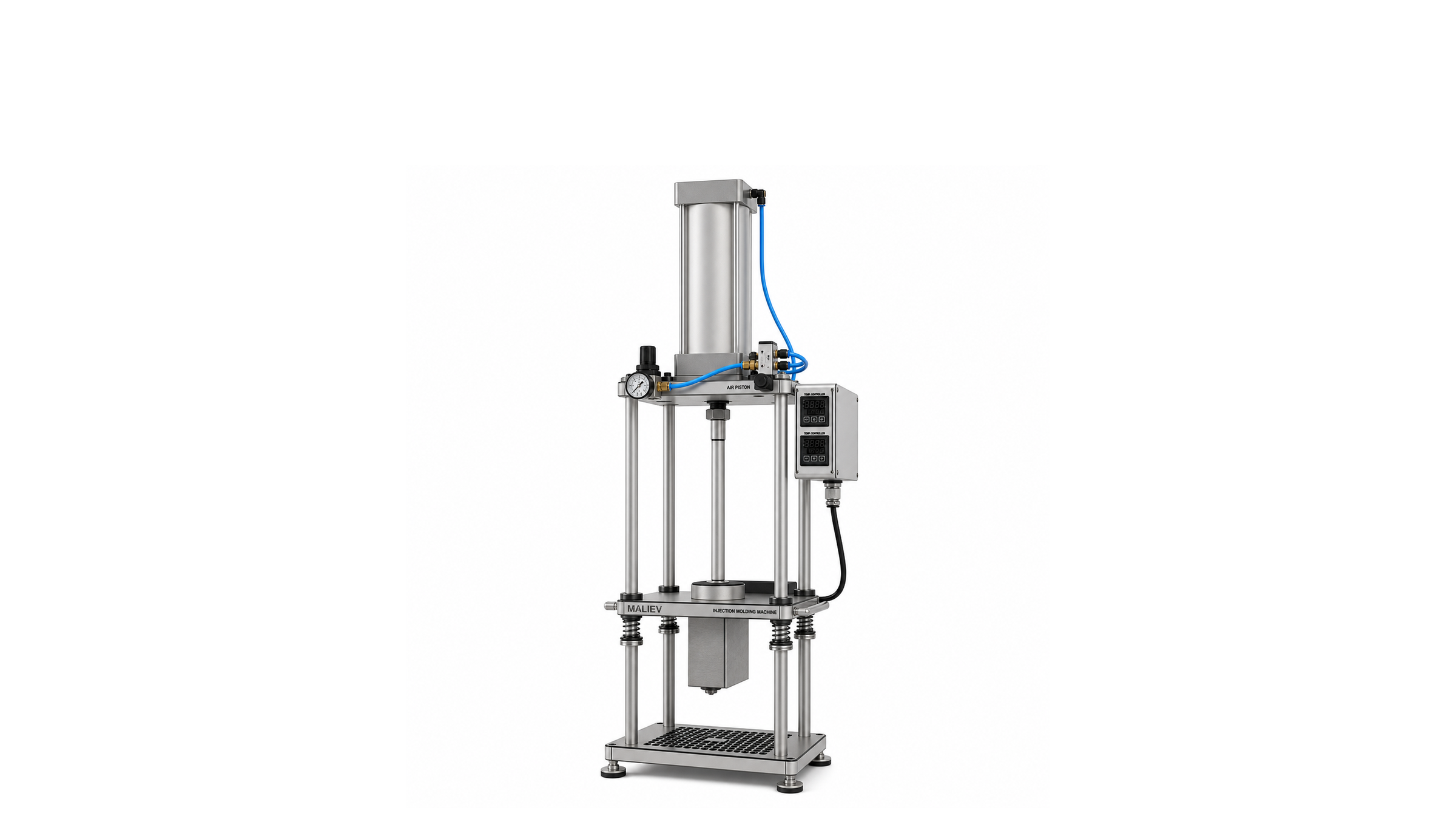 Pneumatic Injection Molding Machine 50g render showing the taller 50g machine capacity